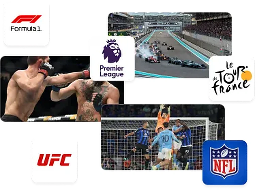 Live sports on Vivimate 4K IPTV — Formula 1, Premier League, UFC, NFL, Tour de France and Champions League football